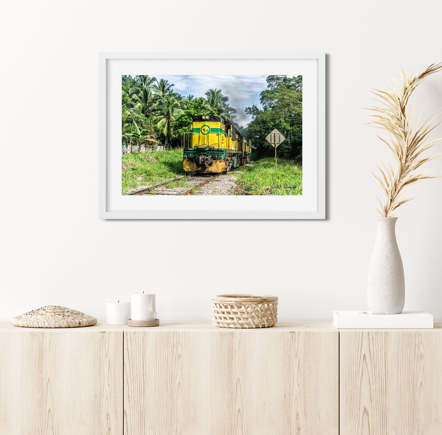 Jamaican Pride Express - Cargo Train at Bogwalk Railway Station Print