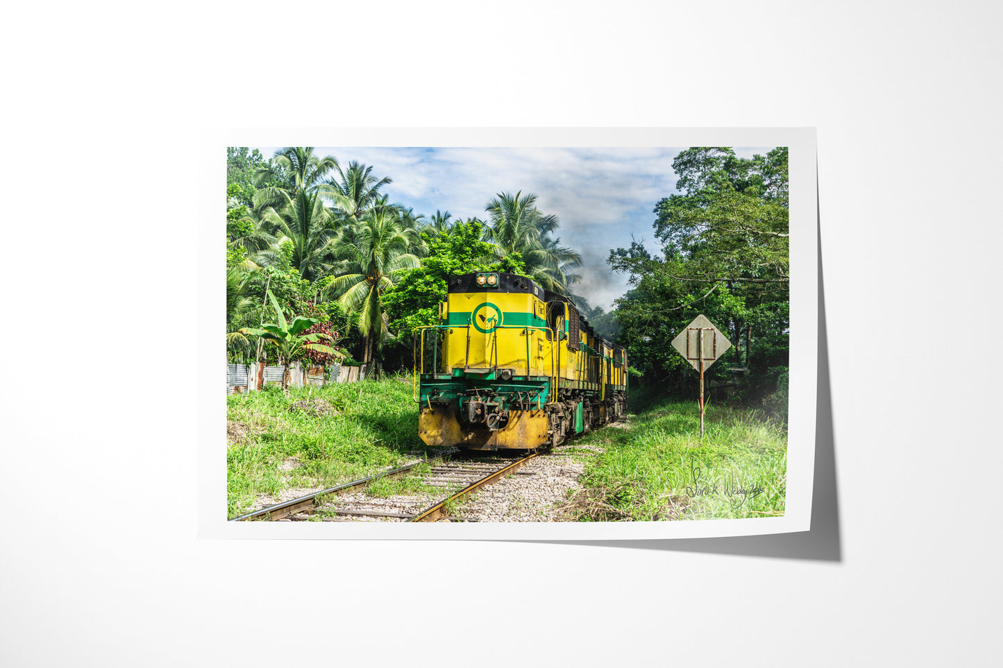 Jamaican Pride Express - Cargo Train at Bogwalk Railway Station Print