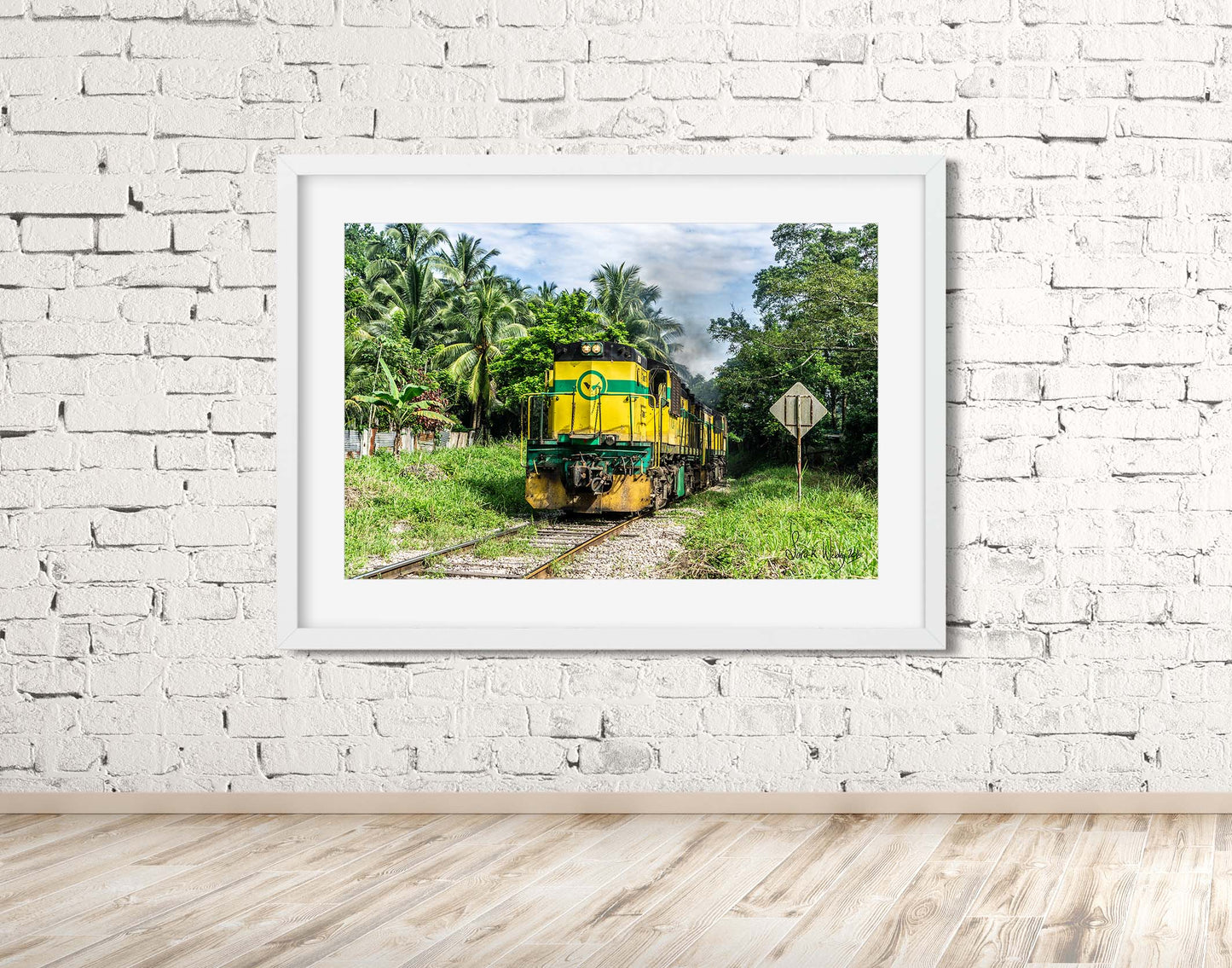 Jamaican Pride Express - Cargo Train at Bogwalk Railway Station Print