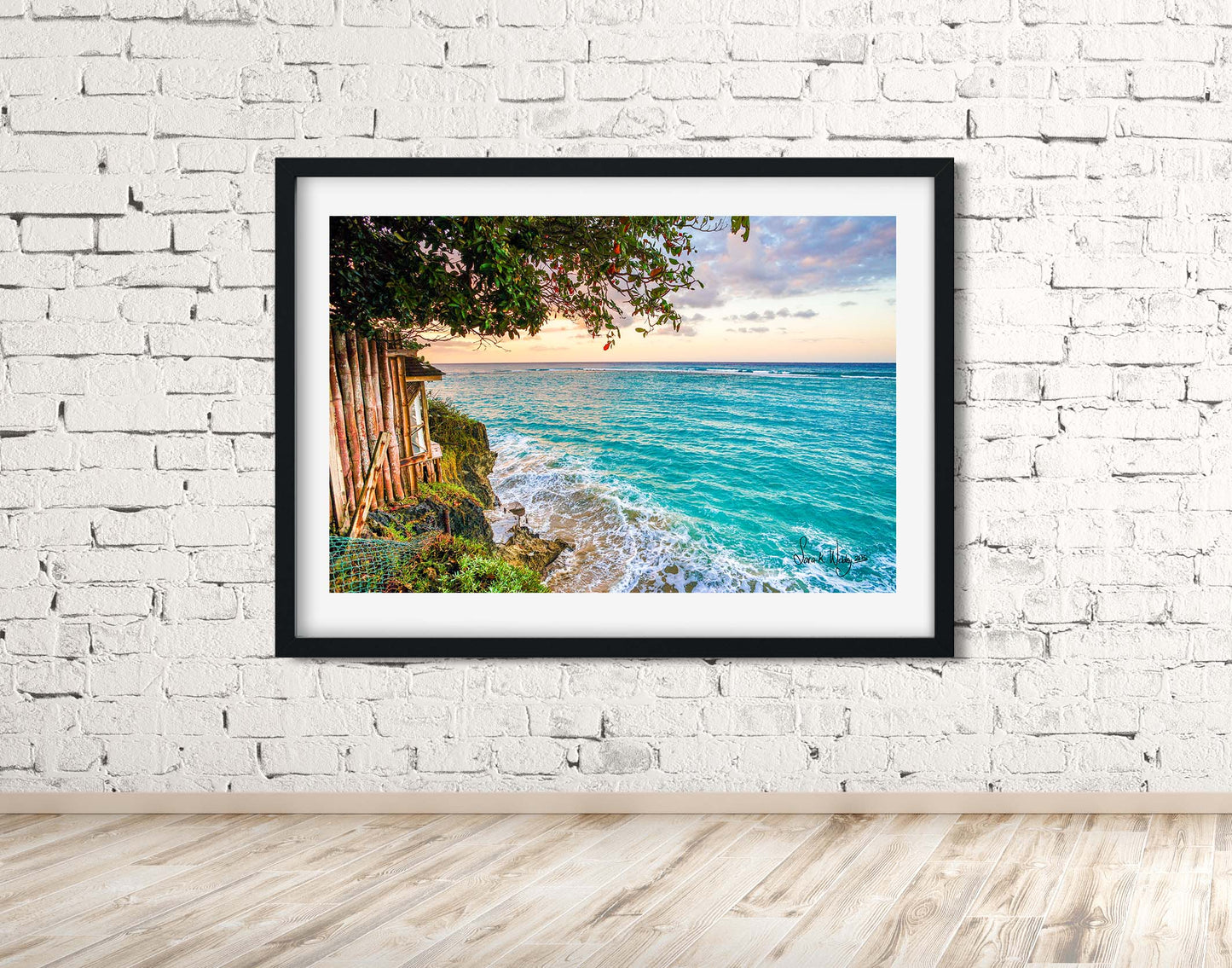 Sunset Serenade - Caribbean Seascape with Jamaica Inn Cabin Print