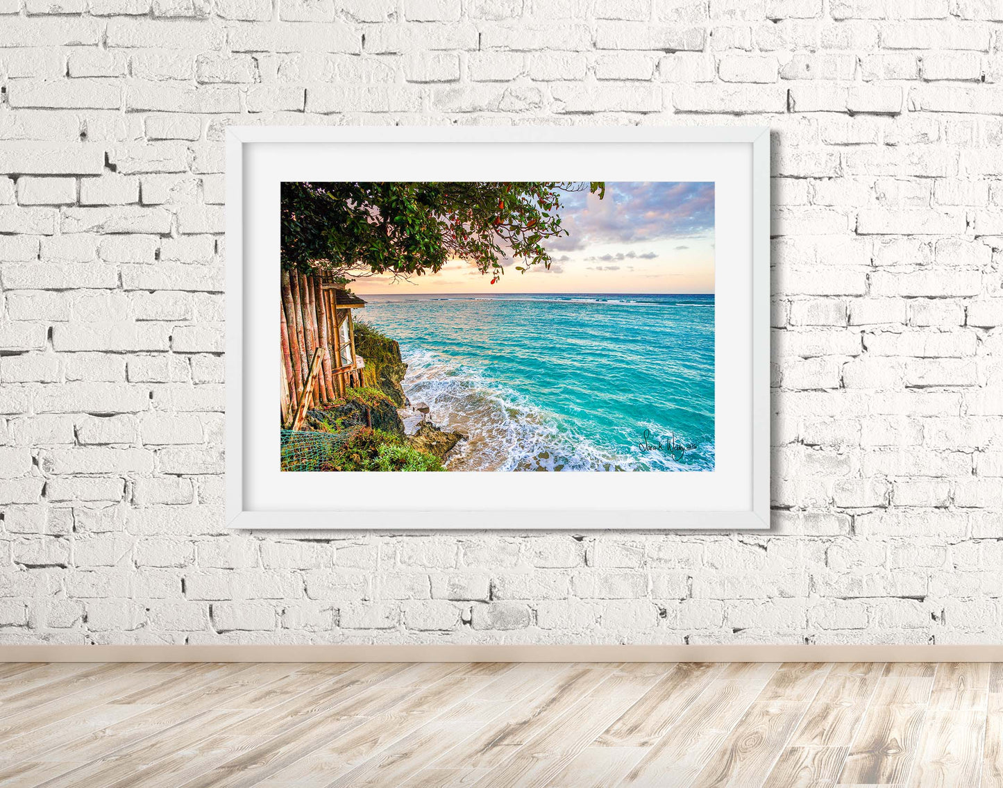 Sunset Serenade - Caribbean Seascape with Jamaica Inn Cabin Print